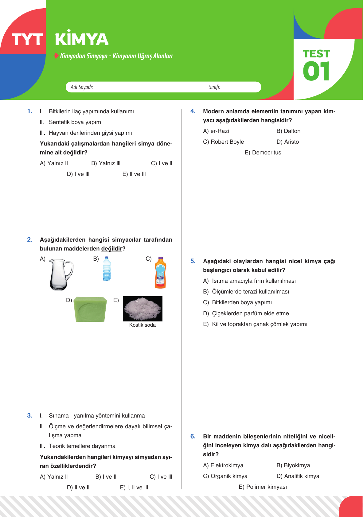 2026 TYT Kimya Yaprak Test 01